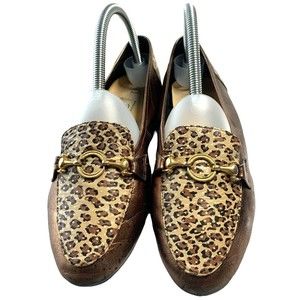 G. Wiz Animal Print Loafers Womens 8.5 271395 Luna Vintage 80s